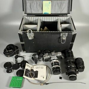 B3-249　MINOLTA SR-T101 フィルムカメラ ボディ KOMURA ZOOM 925 レンズ HAKUBA カメラバッグ アルミバッグ ケース 等まとめて ジャンク