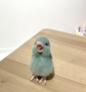 羊毛フェルト ハンドメイド 鳥 がおーマメ