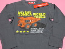 新品 120 トミカ 長袖Tシャツ 日立建機 リジッドダンプトラック 絶版 ダンプカー 綿100％ 子供服 ティンカーベル 男の子 110～ 送料無料_画像1