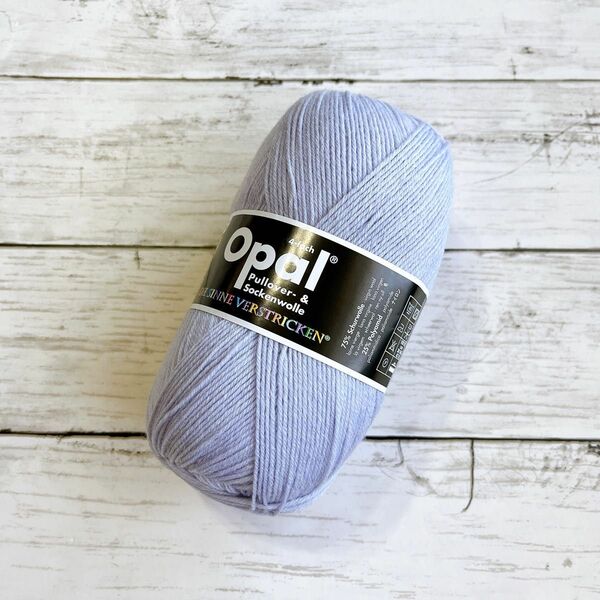 毛糸 Opal-オパール- 単色 4ply/4本撚り 100g 2020年限定カラー 9937.シルバーグレー (M) _b1j