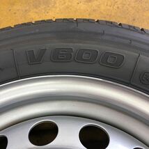 中古スチールホイール 14インチ 5J ET約+40 PCD100 4穴/ブリヂストンV600 155/80R14 2022年製 4本セット 9〜8分山_画像2