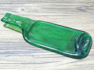 送料無料　funew　ふにゅ　フニュ　グリーン　緑　木本硝子　ガラス　トレー　トレイ　ボトル　皿　新品未使用