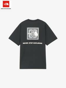 THE NORTH FACE S/S Bandana Square Logo Tee Blackザノースフェイス バンダナ スクエア ロゴ Tシャツ（メンズ）ブラック／黒NT32446-K／XL