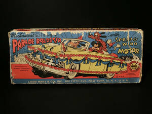 戦前 米国LOUIS MARX製ディズニーキャラ自動車玩具『DISNEY PARADE ROADSTER』空箱/ミッキーマウス/ドナルドダック等/ブリキ＆プラ