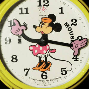 1960年代BRADLEY社ドイツ製ビンテージ目覚まし時計『パイカット ミニーマウス MINNIE MOUSE』ディズニー /ディスプレイ/古着屋の画像3