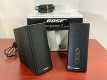 ボーズ BOSE Companion2 SeriesⅡ マルチメディアスピーカーシステム PCスピーカー ペア ブラック 黒 箱有 動作確認済_画像1