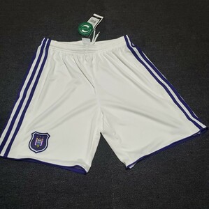 新品　adidas ユニフォームハーフパンツ RSCアンデルレヒト　サッカーパンツ　ユニフォーム パンツ ハーフパンツ　白　176 子供