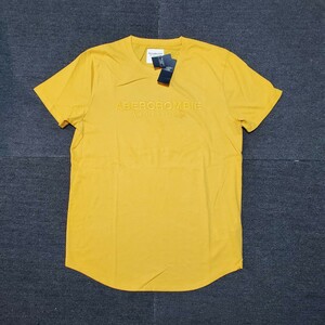 新品　アバクロンビー＆フィッチ　Tシャツ　綿　Tee　半袖Tシャツ　A&F　M　イエロー アバクロンビー