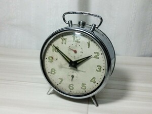 動作品　SEIKOセイコー CORONA ゼンマイ式 手巻き 置時計 昭和レトロ アンティーク