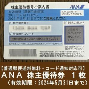 【コード通知可】ANA（全日空）株主優待券 1枚《送料無料》の画像1