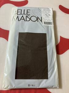 千趣会 belle maison ソフトサポートタイプ リブ タイツ コーヒーブラウン 茶色 tights ベルメゾン