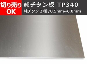 チタン板 TP340 (0.5mm厚～) 任意 寸法 切り売り 小口 販売 加工 T10