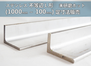 ステンレス 不等辺Ｌ形 ホット材(1000～100mm)各品形状の定寸長さでの販売S41