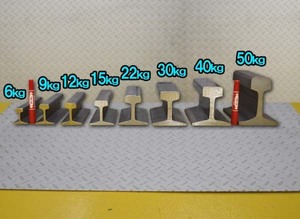 新品未使用 鉄道 線路 レール鋼材 6～50kg/m 各品(300/200/100mm)各定寸長での販売F61