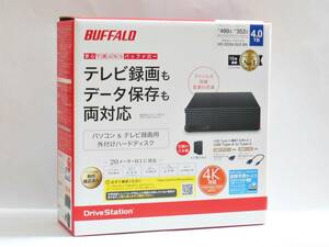 ■新品未開封■バッファロー パソコン＆テレビ録画用 外付けHDD 4TB HD-EDS4.0U3-BA 保証有■送料無料■