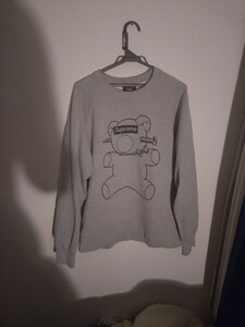 Supreme UNDERCOVER 15ss Bear Crewneckシュプリーム アンダーカバー ベアー クルーネック スウエット 確実正規品　Lサイズ　グレー　灰色