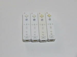 R068【即日発送 送料無料 動作確認済】Wii リモコン　モーションプラス内蔵　4個セット 任天堂　純正品　RVL-036 白 ホワイト コントローラ