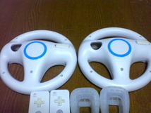 HRJ077【送料無料 即日配送 動作確認済】Wii マリオカート　ハンドル　リモコン ジャケット　ストラップ2個セット　任天堂 Nintendo_画像2