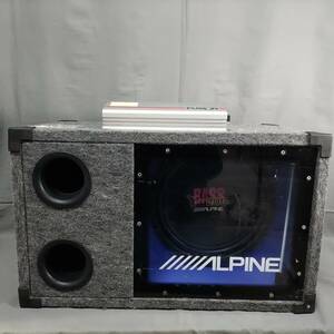 563/29　193293　ALPINE　BASS200　FUSION　FSN-240　アルパイン　ウーファー　フュージョン　アンプ　セット　現状品