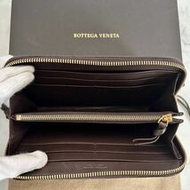 ★【極美品！希少！】 BOTTEGA VENETA ボッテガヴェネタ イントレチャート 長財布 ラウンドファスナー　ダークブラウン　定価7.8万 82_画像7