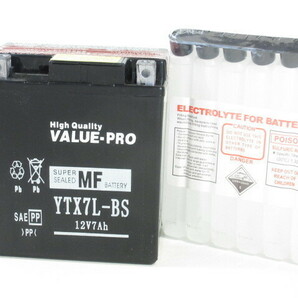 新品 即用式バッテリー VTX7L-BS 互換 YTX7L-BS / VTスパーダ ゼルビス VTR250 GB250クラブマン マグナ250 ジェイド レブル XLRディグリーの画像3