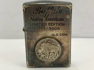 Zippo ジッポー ライター Buffalo バッファロー Native American OLD COIN ジッポ オイルライター 喫煙具 着火未確認 ジャンク