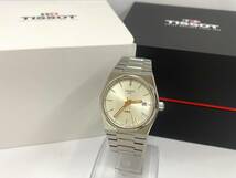 TISSOT ティソ PRX ピーアールエックス シルバー文字盤 クォーツ メンズ 腕時計 T137210 美品 稼働 箱 余りコマ付き_画像2