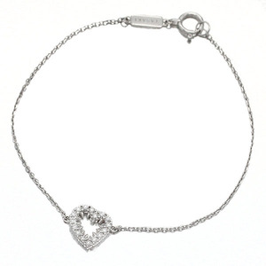 tasakiTASAKI din ja- Heart K18WG diamond bracele 16.5cm D0.12ct white gold 750 jewelry 