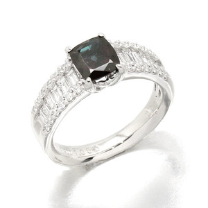  platinum alexandrite diamond ring 11.5 number AX1.050ct D0.61ct Pt900 ring jewelry gem 