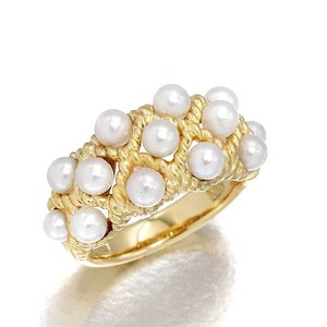 Нина Рич Нина Риччи K18YG Baby Pearl Ring 12,5 Желто -золотое подарки 750 Жюри Железного подарка Женщины, присутствующие в июне