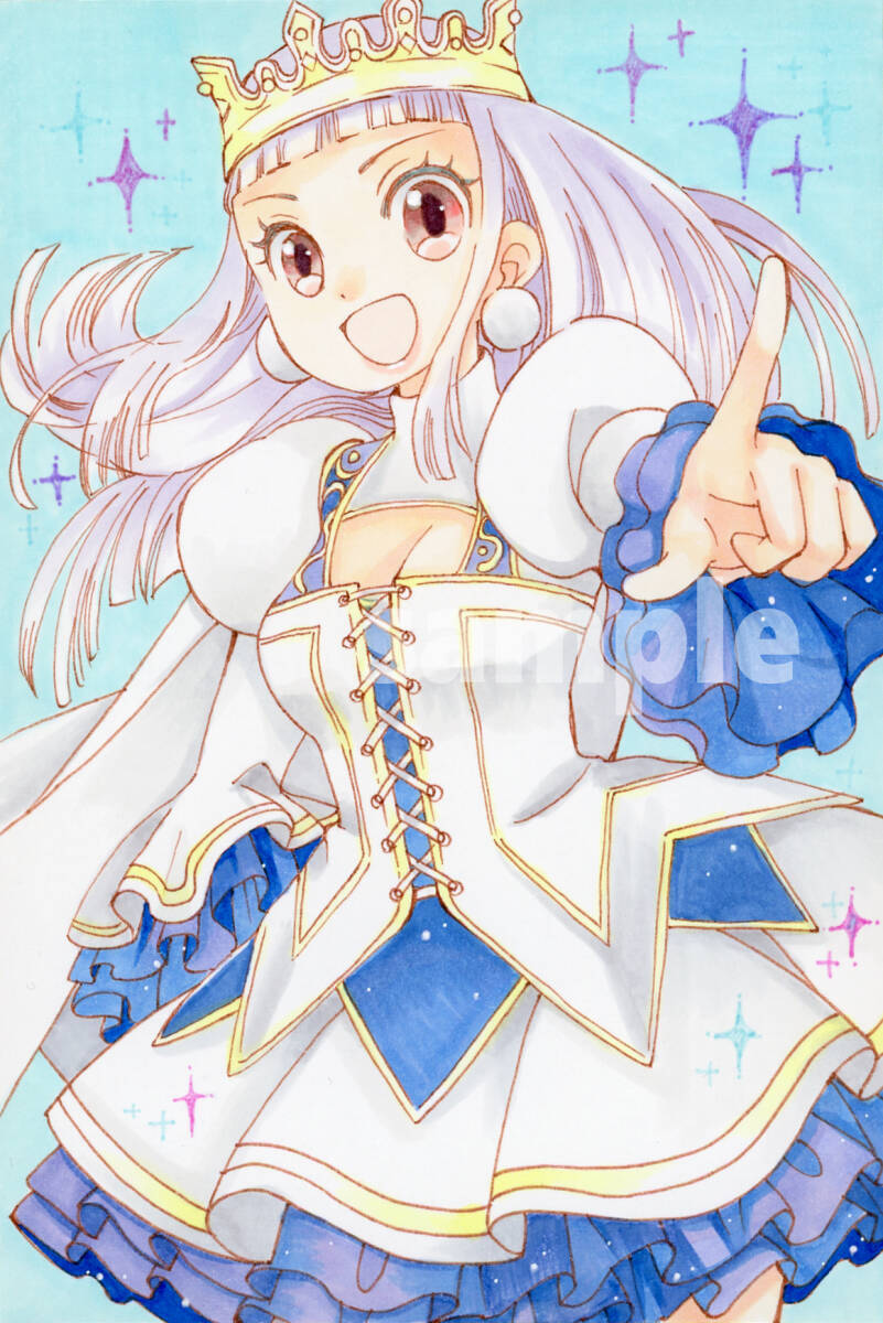 [Doujin Hand-Drawn artwork illustration original] Abarenbo Princess [fan art secondary creation] Postcard size, comics, anime goods, hand drawn illustration