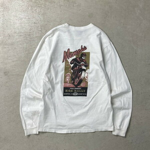 90年代 USA製 Harley-Davidson ハーレーダビッドソン ロングTシャツ ロンT 両面プリント メンズM-L相当