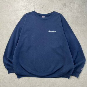 90年代 Champion チャンピオン スウェットシャツ ロゴプリント 青刺繍タグ メンズ2XL