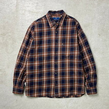 NEWMAN SHIRTS 長袖 ライトネルシャツ チェックシャツ メンズL相当_画像1