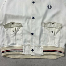 80年代 FRED PERRY フレッドペリー コットンブルゾン スポーツジャケット ロゴ刺繍 メンズM_画像3