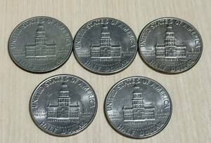 アンティークコイン/アメリカ 1776-1976年 ケネディHALF DOLLAR/ハーフダラー 50セント 5枚セット