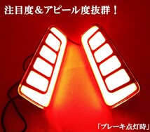 アルファード ヴェルファイア 30系 前期 後期 LED リフレクター ファイバー ２段階ブロックファイバー発光タイプ 左右セット_画像5