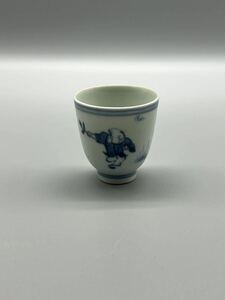 日本★京焼青花 染付 蕎麦猪口 煎茶道具 