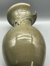 古中国 西晋時期越州窯青磁花瓶　骨董品_画像5