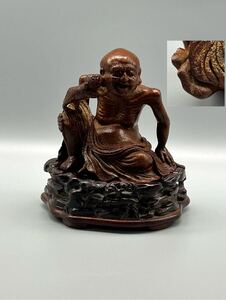 古中国清時代★大名家 杜士元彫刻 羅漢置物 大珍品 中国美術 時代物 