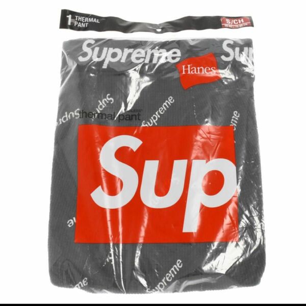 SUPREME 21aw Hanes Themal Bones Pant ヘインズ サーマルボーン パンツ ブラック 未開封