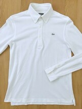 【良品】LACOSTE ラコステ★鹿の子BDシャツ★白★3_画像2