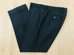 【良品】BEAMS★春夏用ウールパンツ★濃グレー★48