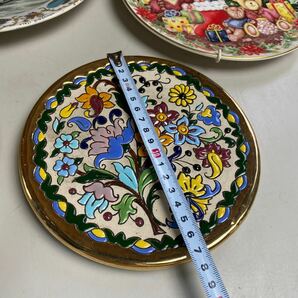 絵皿 色絵 大皿 飾り皿 アンティーク コレクション 陶器 ミラノ大聖堂 royaldouiton HUBERTUS CERAMICASsevilla の画像2