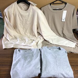 4着セット　UNIQLO ユニクロ　トレーナー 無地 半袖　Lサイズ　