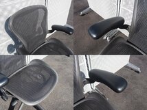 ★ 中古 Hermanmiller ハーマンミラー アーロンチェア クラシック Bサイズ フル装備 ランバー ダイアル肘 メッシュほつれあり_画像5