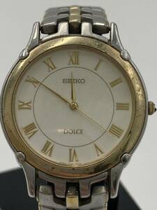 #12123 SEIKO セイコー DOLCE ドルチェ 8J41-6070 腕時計 アイボリー系文字盤 クォーツ 現状品 動作未確認