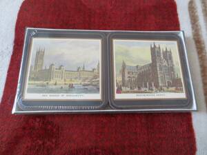 未開封 ハロッズ コースター Harrods 10.5cm x 10.5cm COASTERS 19TH CENTURY LONDON