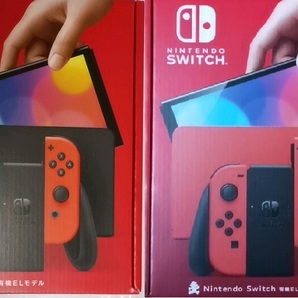 【新品未開封】任天堂 Nintendo Switch 有機ELモデル ネオンブルー+マリオレッド 2台セット 本体 ニンテンドースイッチ【送料無料】