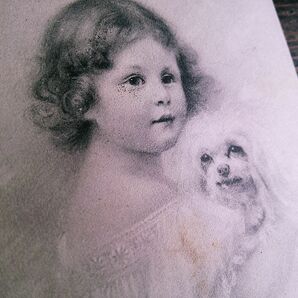イラスト(4)S81◆M.M.Vienne 少女 子供 犬 アンティークポストカード フランス ドイツ ベルギー オーストリアの画像4